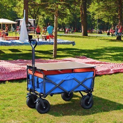 Grote capaciteit tuin campingkar met vier wielen ontwerp opvouwbaar en opvouwbaar