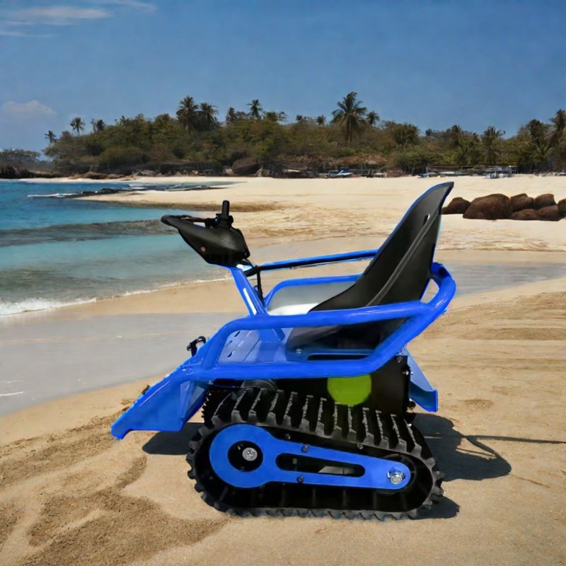 24V Spanning Kinderen Track Electric Beach Kart met kleine tank en afstandsbediening