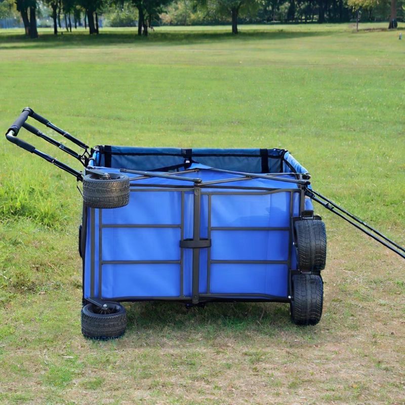 Winkelwagen met grote wielen 17 cm bandendiachter en opvouwbaar ontwerp