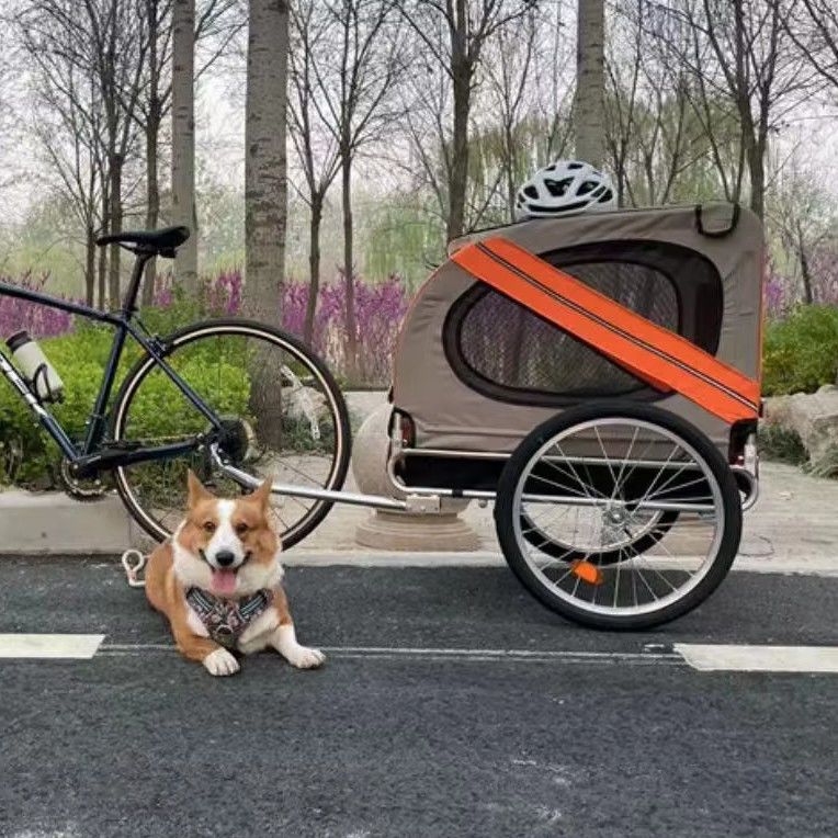 Roestvrij staal baby fiets trailer met huisdier trailer hond 150*90*105cm Achterwiel 20&quot;