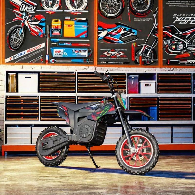 1200W elektrische Dirt Bike met stickers en max. snelheid 40 60km/h Off-road motorfietsen