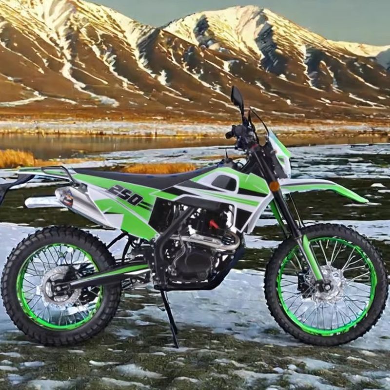 250cc motor aangepaste kleuren ondersteund off-road benzine Dirt Bike voor volwassenen